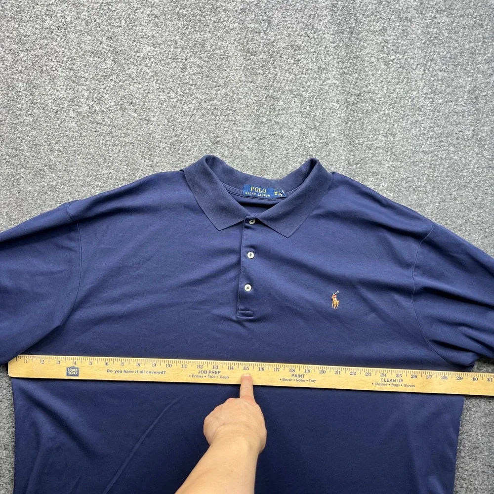 Polo Ralph Lauren Polo Shirt Mens 3XB Blue Short Sleeve Cotton Pony Logo